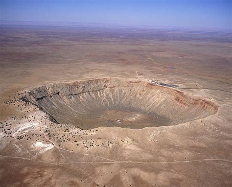 Aerial View Of Meteor Crater, Arizona Photograph by David Parker