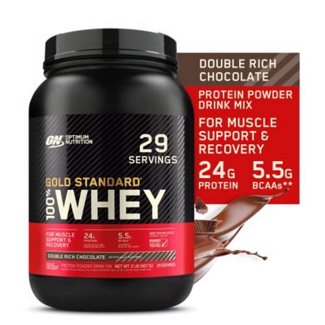 Optimum Nutrition, Gold Standard 100% Whey Protein Powder, Double Rich ...