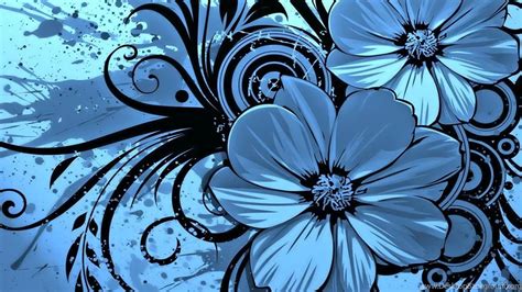 Desktop Wallpapers Gallery Hd Notebook Blue Flowers Hp Desktop Background