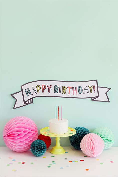 Ideas For Printable And Rainbow Birthday Banners - Tell Love and Party