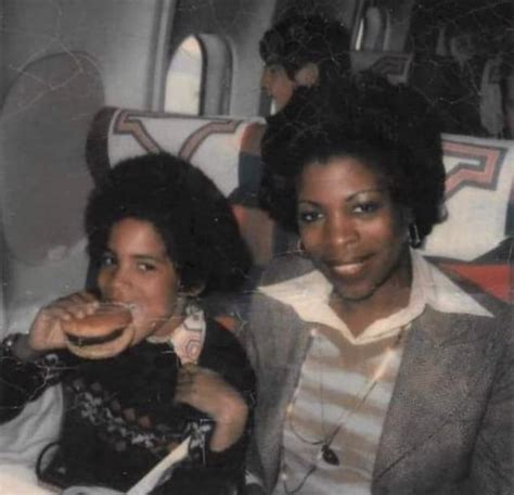 Lenny Kravitz on a flight to Los Angeles with his mom Roxie Roker for the first season taping of ...