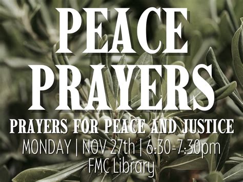 Peace Prayers: Prayers for Peace and Justice — Free Methodist Church of ...