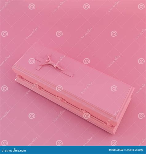 Pink Coffin Isolated on Pink Background Stock Illustration - Illustration of sign, element ...