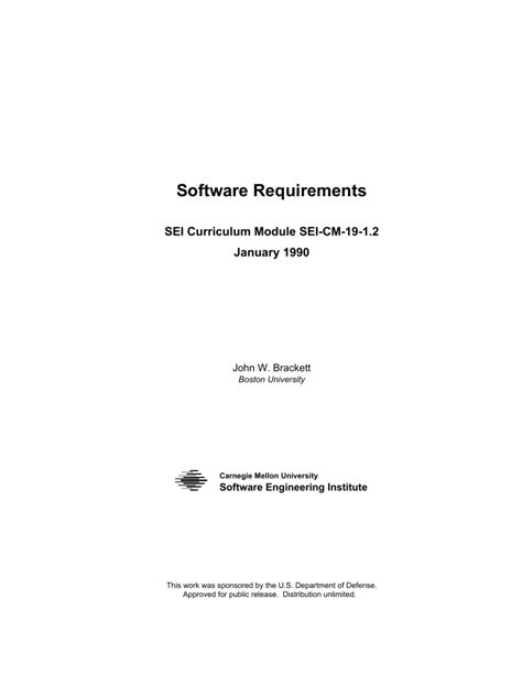 Software Requirements - Software Engineering Institute