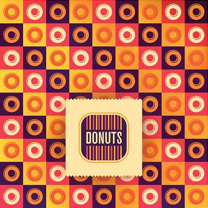 Illustration Of Donut Background In Color Stock Illustration - Download Image Now ...