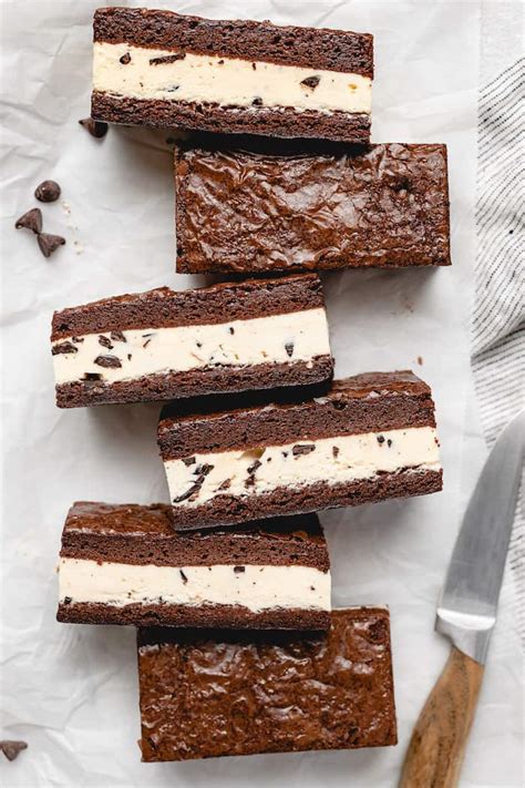 Brownie Ice Cream Sandwiches - Grandbaby Cakes