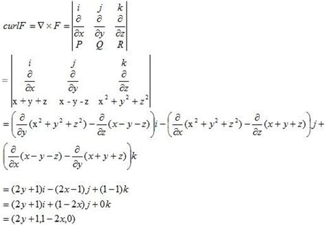 Curl of a Vector Field - Web Formulas