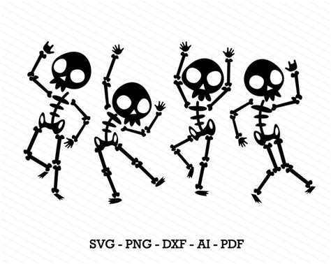 Skeleton SVG funny dancing skeleton SVG bones bundle | Etsy