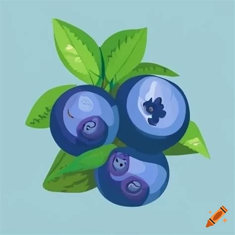 Cartoon blueberry bush