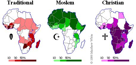 Map - Religion in Africa