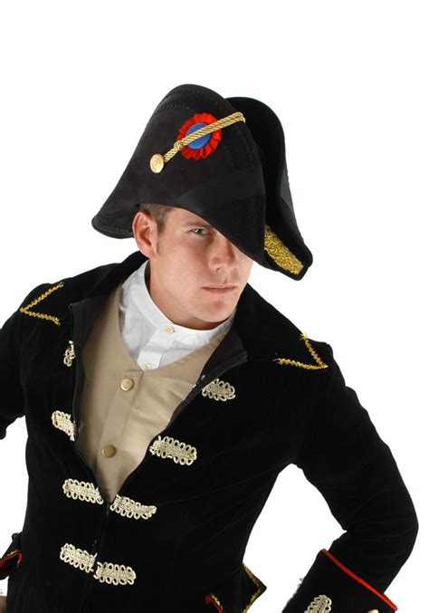 Black Admiral Bicorn Hat | Adult Costume Hats for Men