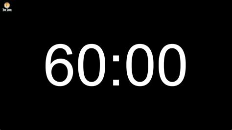 60 minute Countdown timer (with alarm) | Countdown timer, Youtube, Timer