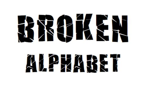 Broken Alphabet Font (TTF) | OnlyGFX.com