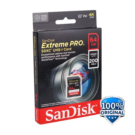 SanDisk SD Card Extreme Pro V30 U3 4K 64GB-SDSDXXU-064G - No Color - JakartaNotebook.com