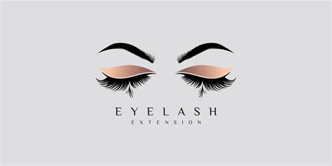 eyelash logo design with style and creative concept 12005519 Vector Art ...