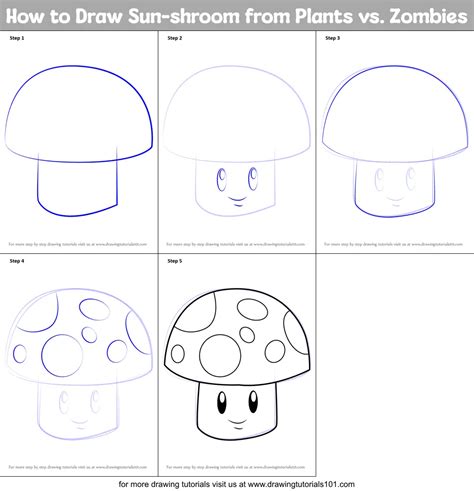 How to Draw Sun-shroom from Plants vs. Zombies (Plants vs. Zombies ...