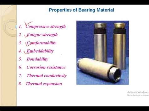 Lecture 19 Properties of Bearing Materials - YouTube