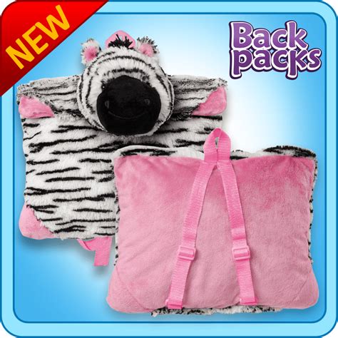 Authentic Pillow Pet Zebra Backpack for Notebooks and Tablets Plush Toy Gift - Walmart.com