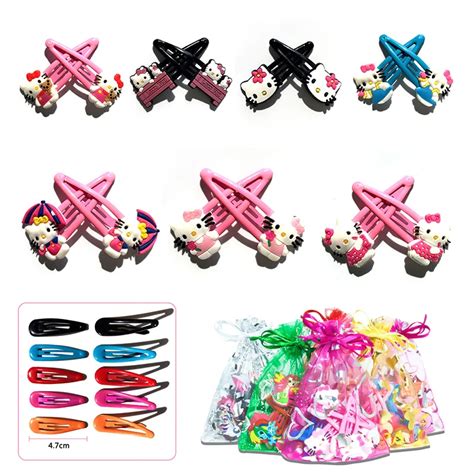 2pcs/pair Hello Kitty Hair Clips Hair Accessories for Children Hair ...