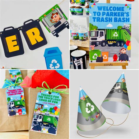 Garbage Truck Party Decorations Printable Kit | Pigsy Party – PigsyParty