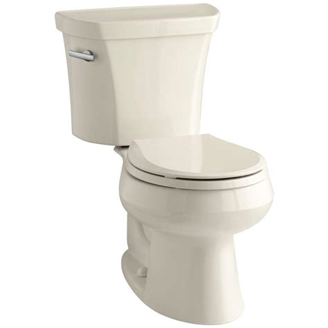 KOHLER Wellworth 2-piece 1.6 GPF Single Flush Round Toilet in Almond-K-3977-47 - The Home Depot