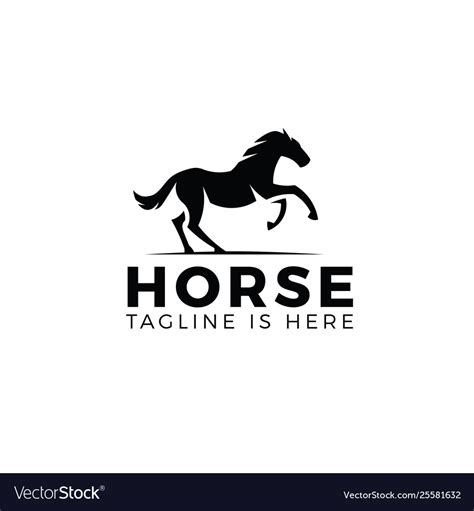 Running horse logo template isolated on white background. Download a ...