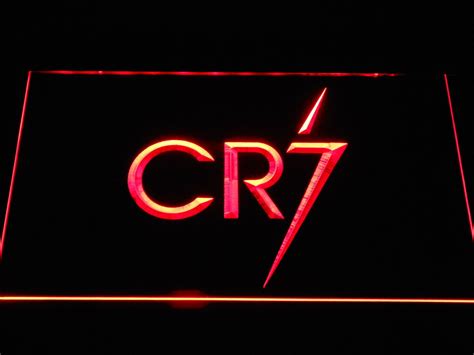 Real Madrid CF Cristiano Ronaldo CR7 Logo LED Neon Sign Cool Bedroom ...