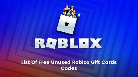 List Of Free Unused Roblox Gift Cards Codes [December 2022 ...