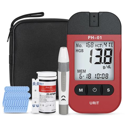 Hemoglobin Test Kit with 50 Test Strips, Hemoglobin Home Test Meter Analyzer Hemoglobin Tester ...