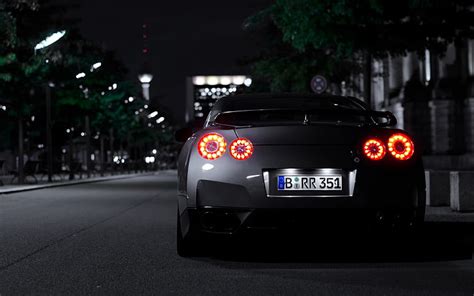 HD wallpaper: gtr, night, nissan, car, mode of transportation, motor ...