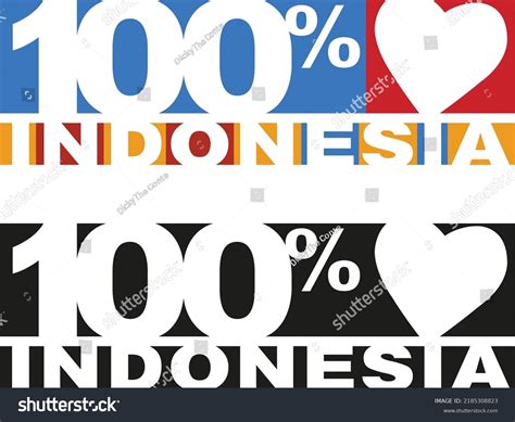 Logo 100 Indonesia Bangga Buatan Indonesia Stock Vector (Royalty Free ...