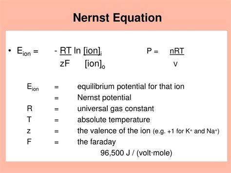 Nernst Equation Cell Potential