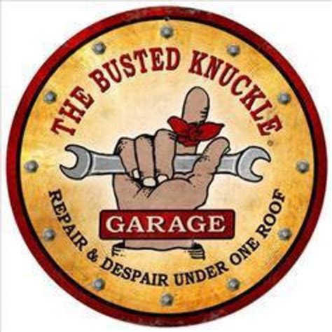 Busted Knuckle Garage 14 round Metal Sign | Etsy