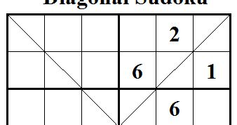 Diagonal Sudoku or Sudoku X