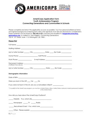 Youth Ambassador Application Form - Fill Online, Printable, Fillable ...