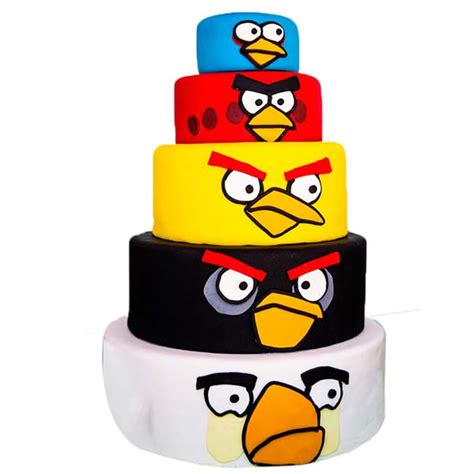 Angry Bird Theme Cake 02 multitier , - Just Bake