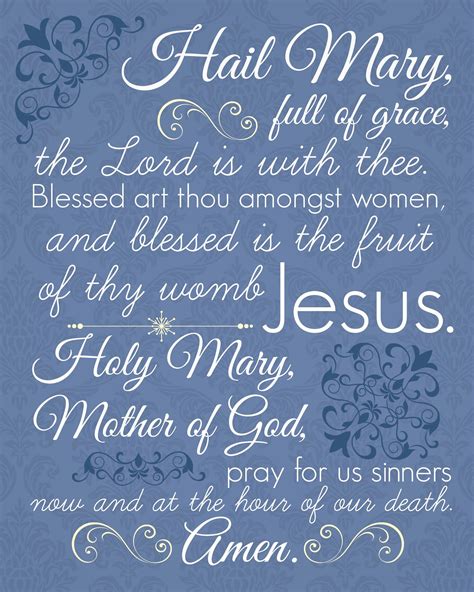 Hail Mary Prayer Printable - Printable Word Searches