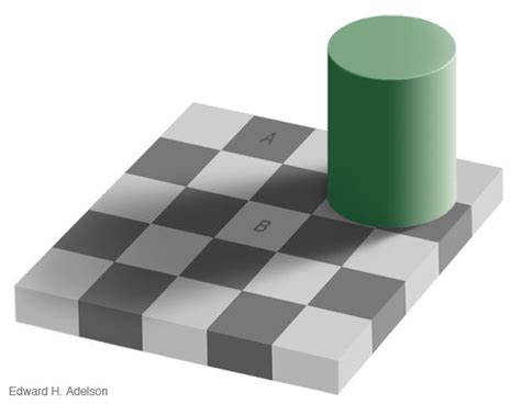 Optical Illusion - Checkerboard - Judging brightness of tones - Bob Atkins Photography