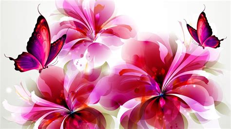 Pink Flower Butterfly Wallpapers - Top Free Pink Flower Butterfly Backgrounds - WallpaperAccess