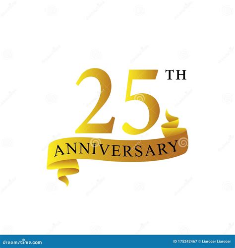 Ribbon Anniversary 25th Years Logo Stock Vector - Illustration of background, isolated: 175242467