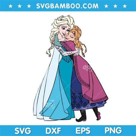 Elsa Hug Anna SVG, Elsa Anna SVG, Frozen Elsa Anna SVG