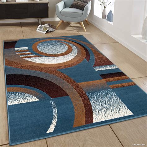 Allstar Blue Area Rug. Contemporary. Abstract. Traditional. Geometric ...