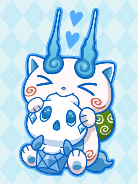 Yo-Kai Watch x Pokemon crossover | Komasan and Vanillite, Komasan loves ...