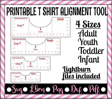 SVG Printable TSHIRT T Shirt ALIGNMENT Placement Tool ...