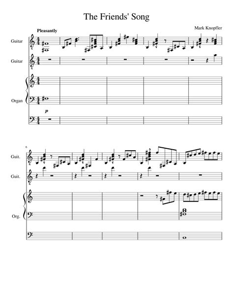 The Friends' Song sheet music for Guitar, Organ download free in PDF or MIDI