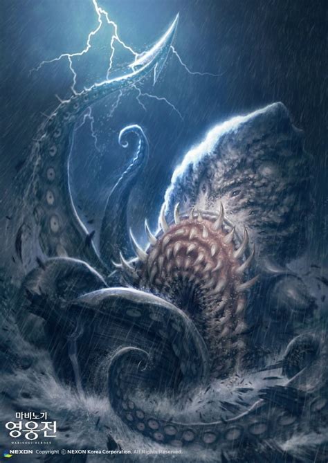 Gran kraken | Kraken art, Sea monsters, Creature drawings