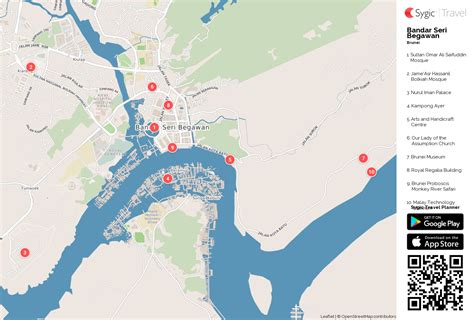 Bandar Seri Begawan Printable Tourist Map | Sygic Travel