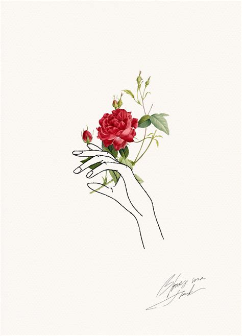 Beautiful Flower Drawing Wallpaper