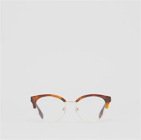 Cat-eye Optical Frames in Tortoise amber - Women | Burberry® Official