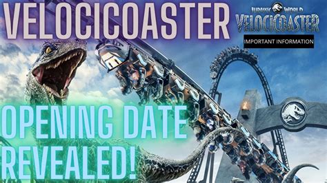 VelociCoaster OPENING DATE Revealed!! - YouTube